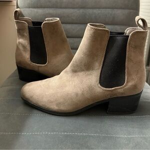 A New Day Tan Suede Ankle Boots